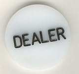 Dealer Button Engraved (White)