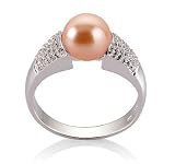 Rachel Pink 7-8mm AAAA Freshwater Sterling Silver Pearl Ring