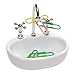 Bluecell White Plastic Faucet Sink design Paper Clip Dispenser Holder