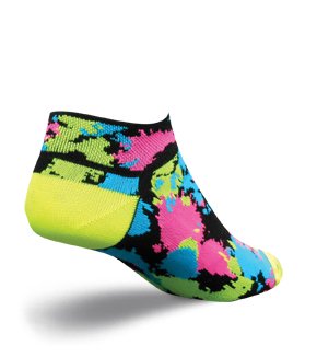 SockGuy Women's Paint Splatter Low Cut Running Cycling Socks