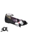 Open Toe Flat WoMen's Size Shoe With Ankle Strap And Clip-On Bows