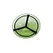 Achla 12.5" Crackle Glass Bird Bath Bowl & Cradle Fern Green