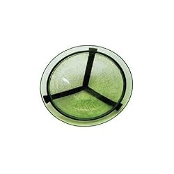 Achla 12.5" Crackle Glass Bird Bath Bowl & Cradle Fern Green