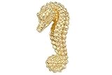 18K Gold Over Sterling Silver Seahorse Pin