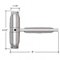 Surface Mounted Spring Door Closer - Satin Chrome