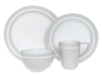 Emeril Professional 24-Piece Dinnerware Set, Service for 6, Adobe Clay