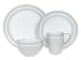 Emeril Professional 24-Piece Dinnerware Set, Service for 6, Adobe Clay