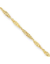 14k 3.00mm Singapore Anklet, Best Quality Free Gift Box Satisfaction Guaranteed