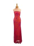 Prom Dress. Pink Strapless Beaded Dress. Formal Dress. Womens Long Evening Gown. Party Dress by Sean Collection (1820)