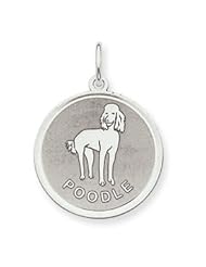 Sterling Silver Poodle Disc Charm QC2698"