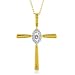 10K Yellow Gold 0.25 Carat Diamond Pendant w/ chain