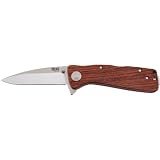SOG Specialty Knives and Tools TWI24-CP Twitch XL Knife with Straight Edge Assisted Folding 3.25-Inch Steel Blade and Rosewood Handle, Satin Finish