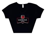 Womens Rhinestone Well Red T-Shirt