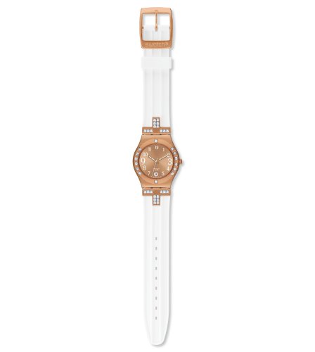 swatch Women's YLG403 Quartz Stainless Steel Date Measures Seconds Watch