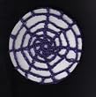 Dark Violet Spider Web Crocheted Hair Bun Cover- MEDIUM