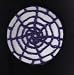 Dark Violet Spider Web Crocheted Hair Bun Cover- MEDIUM