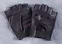 Deerskin fingerless gloves