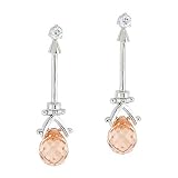 Image of Champagne Crystal Briolette Drop Earrings Fashion Jewelry