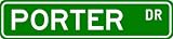 PORTER Street Name Sign ~ Personalized Family Lastname Sign ~ Gameroom, Basement, Garage Sign