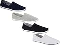 MENS PLIMSOLES SLIP ON PUMPS TRAINERS PLIMSOLLS ESPADRILLES SHOES CANVAS BOYS SIZE ADULT UK 7-12