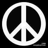 PEACE SIGN- Black - Static Cling Window Decal 4.25 by 4.25