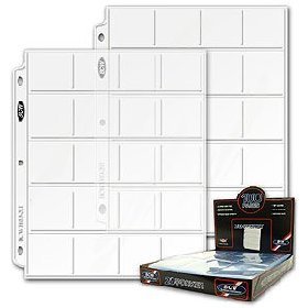 BCW Pro 20-Pocket Page (100 Ct. Box) - Coin Storage - Collecting Supplies