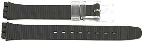 12MM GRAY RESIN RUBBER WATCH BAND FITS SWATCH WATCH