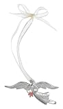 Serenity Happy Birthday Angel Mini Ornament/Lapel Pin, Pewter