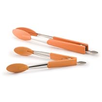 Rachael Ray Nylon Tools 2-Piece Tong Set, Orange