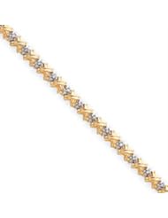 14k Gold A Quality Completed Diamond Xs Tennis Bracelet