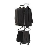 Quality Fabricators Double Rail Personal Valet Rolling Rack - Black