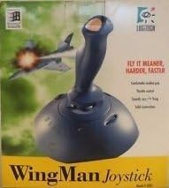 Logitech Wingman Joystick Black Model # 3001 Motion Controller, Pc, Wir