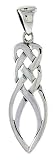Sterling Silver Celtic Knot Pendant 1 1/4 (32mm) With a thin 18 Silver Box Chain