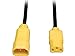 Tripp Lite Standard Computer Power Extension Cord 10A, 18AWG (IEC-320-C14 to IEC-320-C13 with Yellow Plugs) 4-ft.(P004-004-YW)