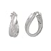 Duragold 14k White Gold Wavy Polished Hoop Earrings Duragold 14k White Gold Wavy Polished Hoop Earrings