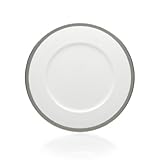 Mikasa Woven Cable Platinum 10-3/4-Inch Dinner Plate, White