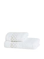 Rivolta Carmignani Set Toalla 2 Uds. (Blanco/Ocre)