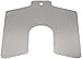 Stainless Steel Slotted Shim, Unpolished (Mill) Finish, 0.003" Thickness, 4" Width, 4" Length (Pack of 20)