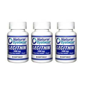 Click here to buy Natural Systems 3 PACK Lecithin 1200 mg 60 softgels Antioxidant Heart Health by Natural Systems.