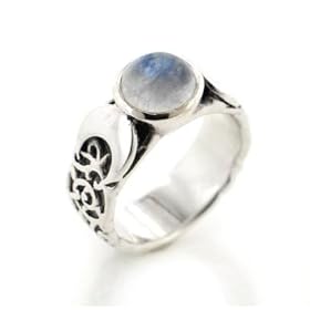 Amazon.com: Sterling Silver Lunar Moon Phases and Rainbow Moonstone Ring (Size 4,5,6,7,8,9,10,11,12): Jewelry