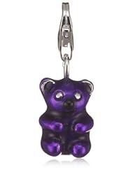VINANI brand Germany 925 Sterling Silver Charm Pendant Bear purple enameled HBLI