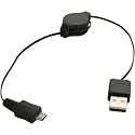 BLACKBERRY 8900 CURVE RETRACTABLE USB CHARGER - BLACK