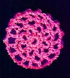 Neon Pink Hair Net Crocheted Hair Bun Cover- MINI