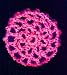 Neon Pink Hair Net Crocheted Hair Bun Cover- MINI