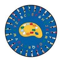 Learning Carpets ABC Paintbrushes Rug - Circle Small