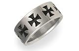 Titanium Maltese Cross Ring