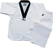 Taekwondo V-Neck White with Black Color Complete Uniforms