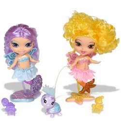 Barbie Fairytopia Mermaidia: 5 Merfairies - Purple and Yellow by Mattel
