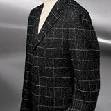 Black Windowpane Fly Front Sportcoat