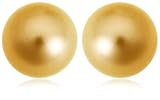 18k Yellow Gold 10-11mm Golden South Sea Pearl Stud Earrings